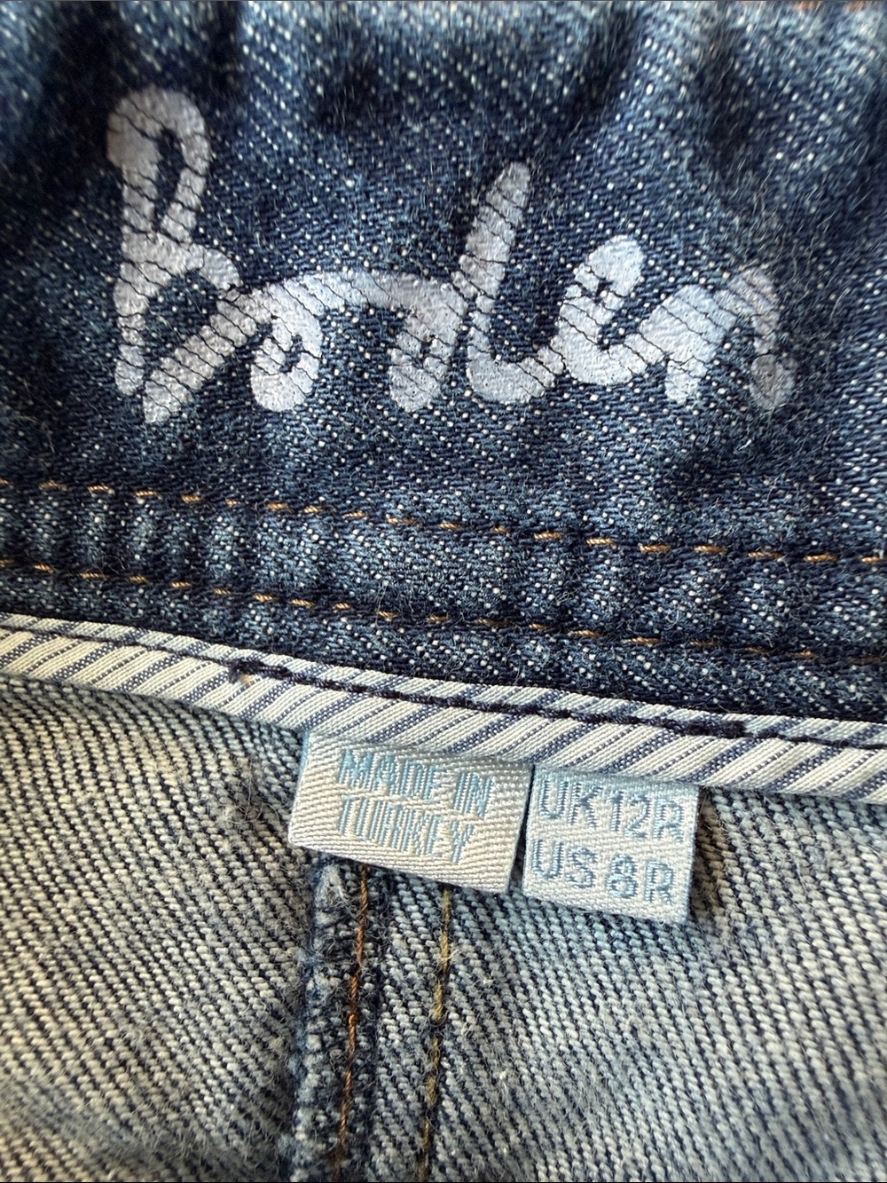 Boden Dark Blue Denim A-Line Skirt US 8 - Picture 3 of 6